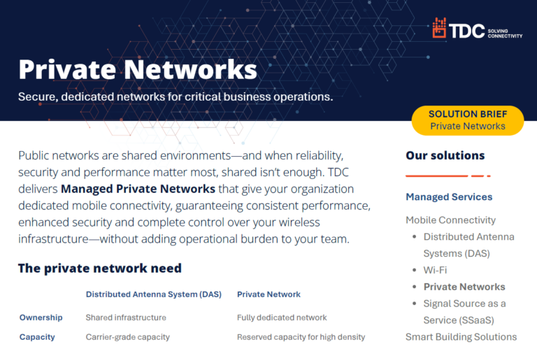 Private Networks Solution Brief Thumbnail